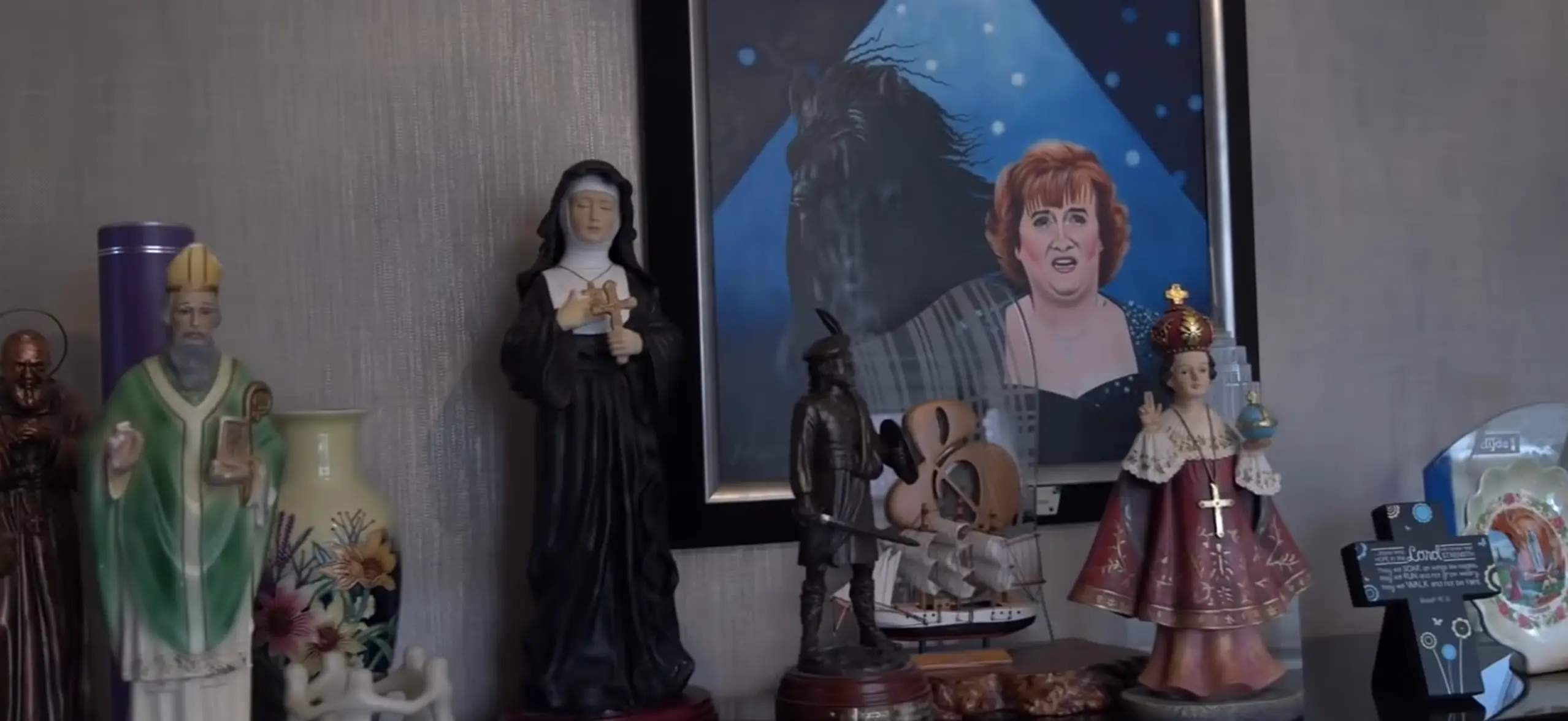 She has various trinkets around her home.