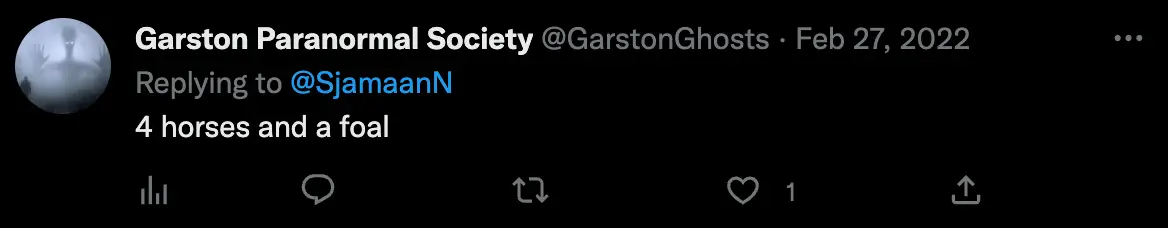 Some clever cookies were quick to point out there's actually four horses and a foal.