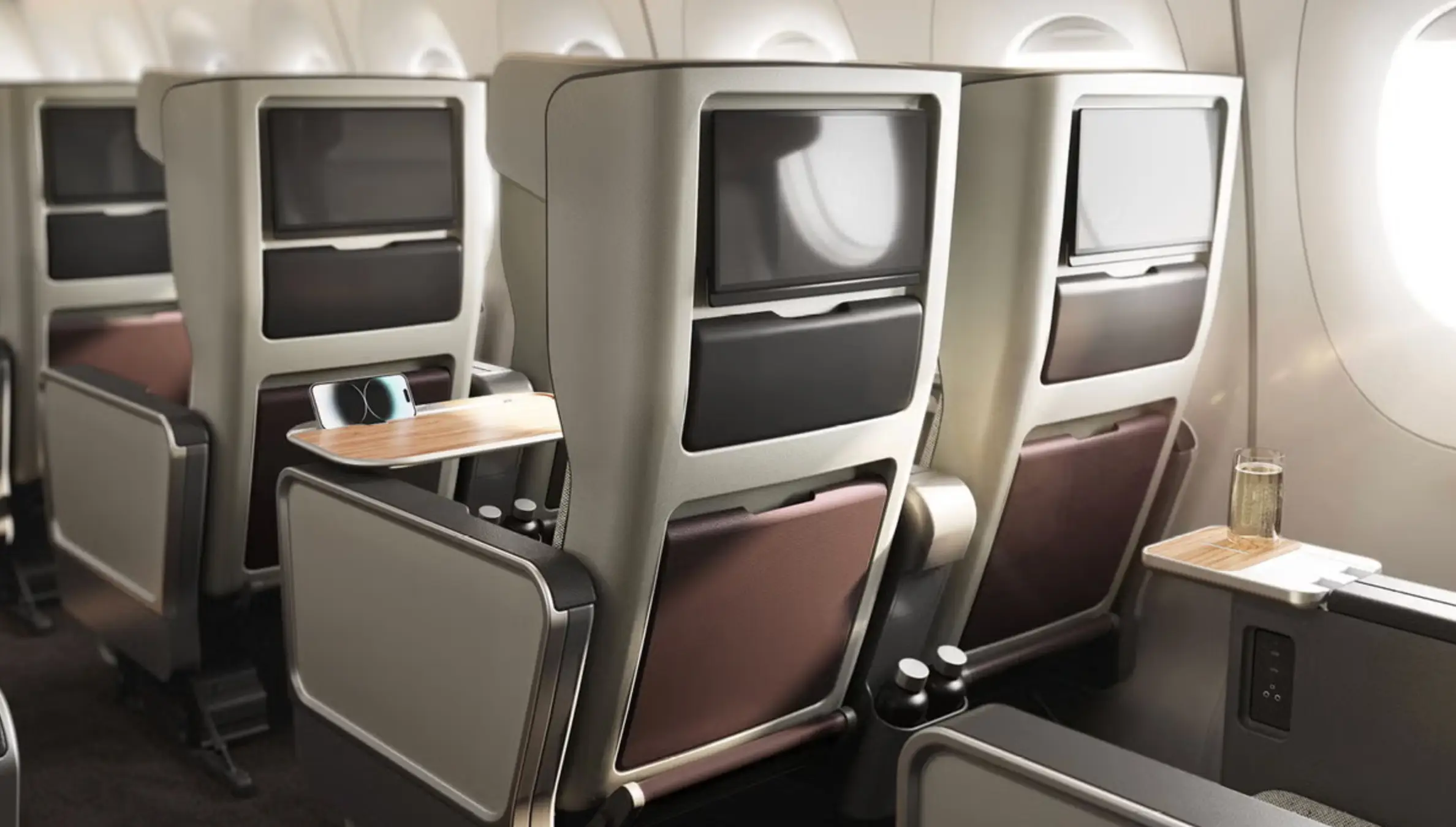 The premium economy seating (Qantas)