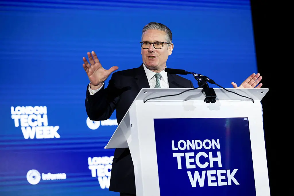 Starmer confirmed the news at London Tech Week (Isabel Infantes - WPA Pool/Getty Images)