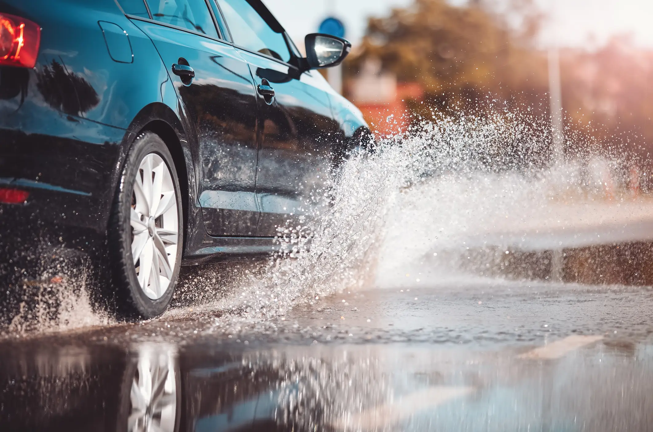 I'd avoid walking near any roads in case you get drenched by any mischievous drivers, from personal experience (Getty Stock Photo)