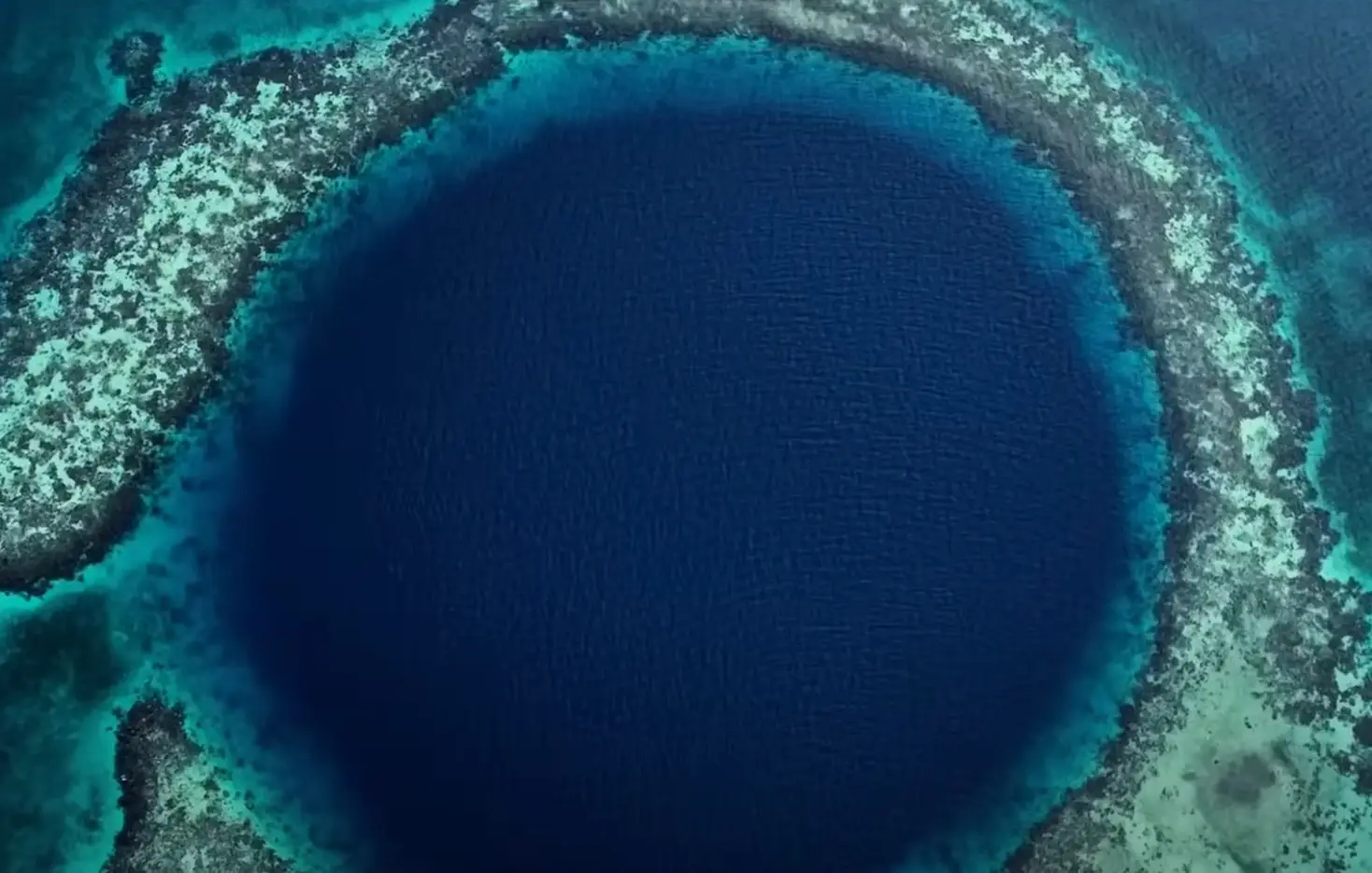 The Great Blue Hole. (YouTube/Will Mitchell)