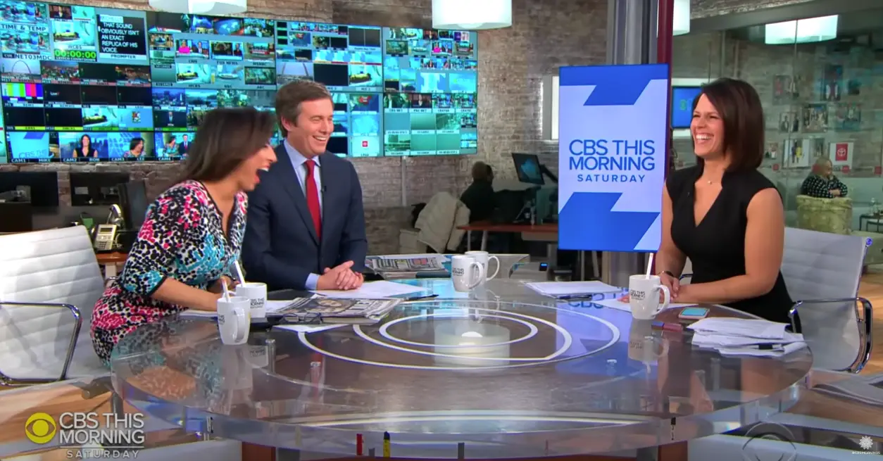 The presenters of CBS This Morning were in stitches (CBS)