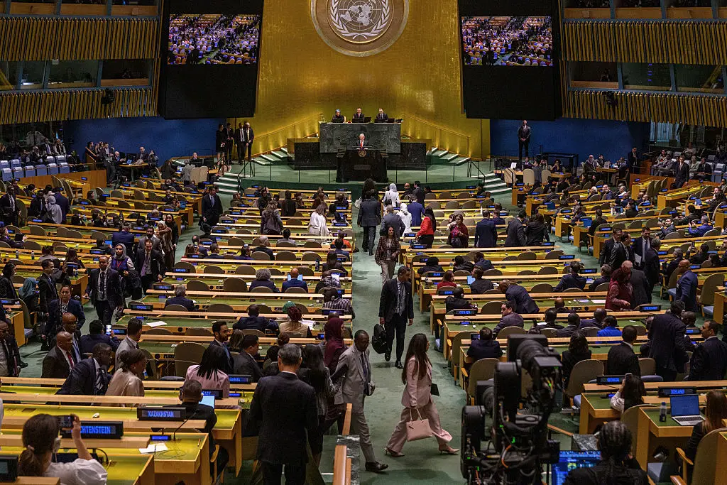 A number of UN delegates walked out (Alexi J. Rosenfeld/Getty Images)