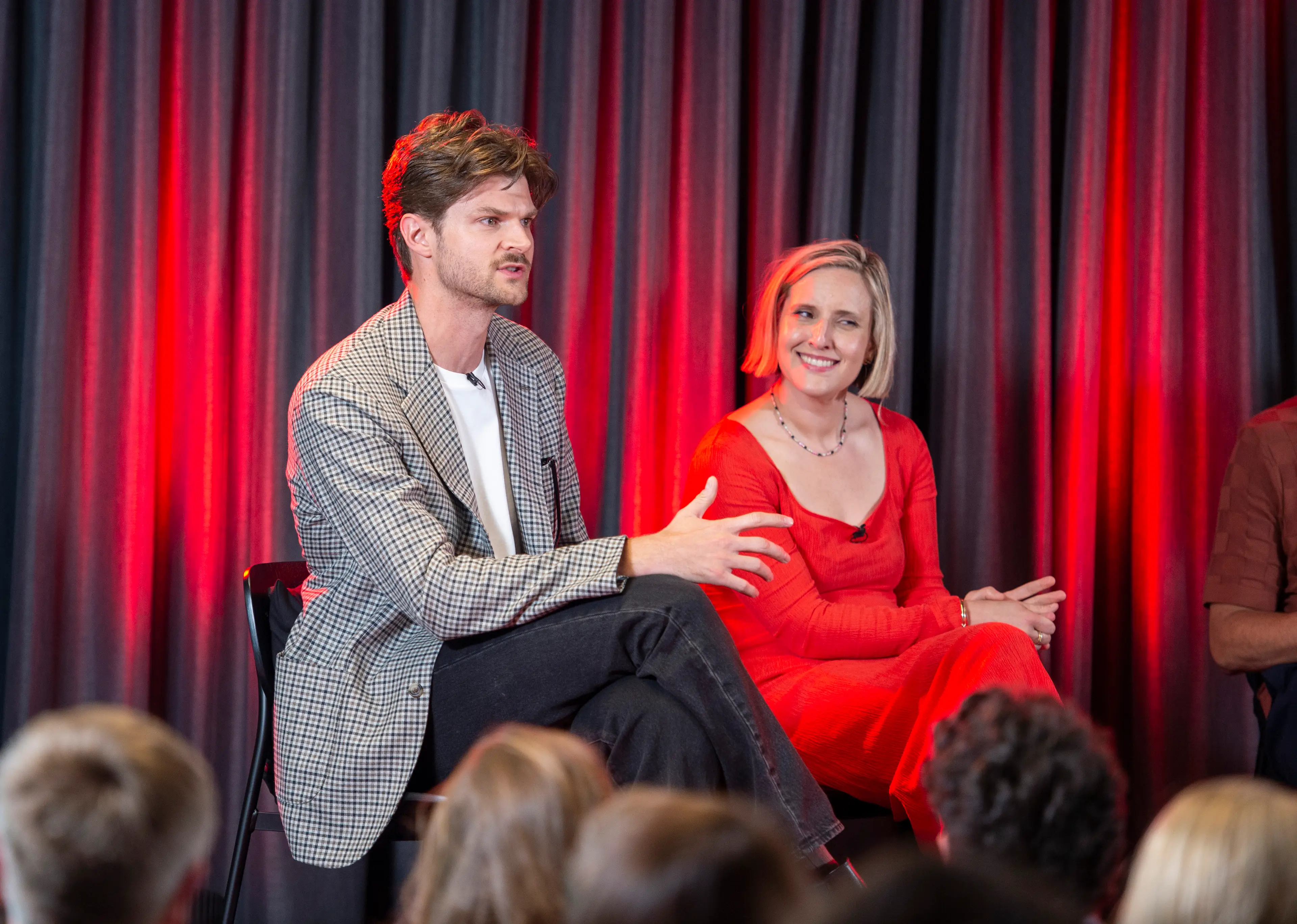 OG YouTuber Jim Chapman (seated beside Sarah Sternberg) discussed the importance of 'purpose'. (LADbible Happening Now)