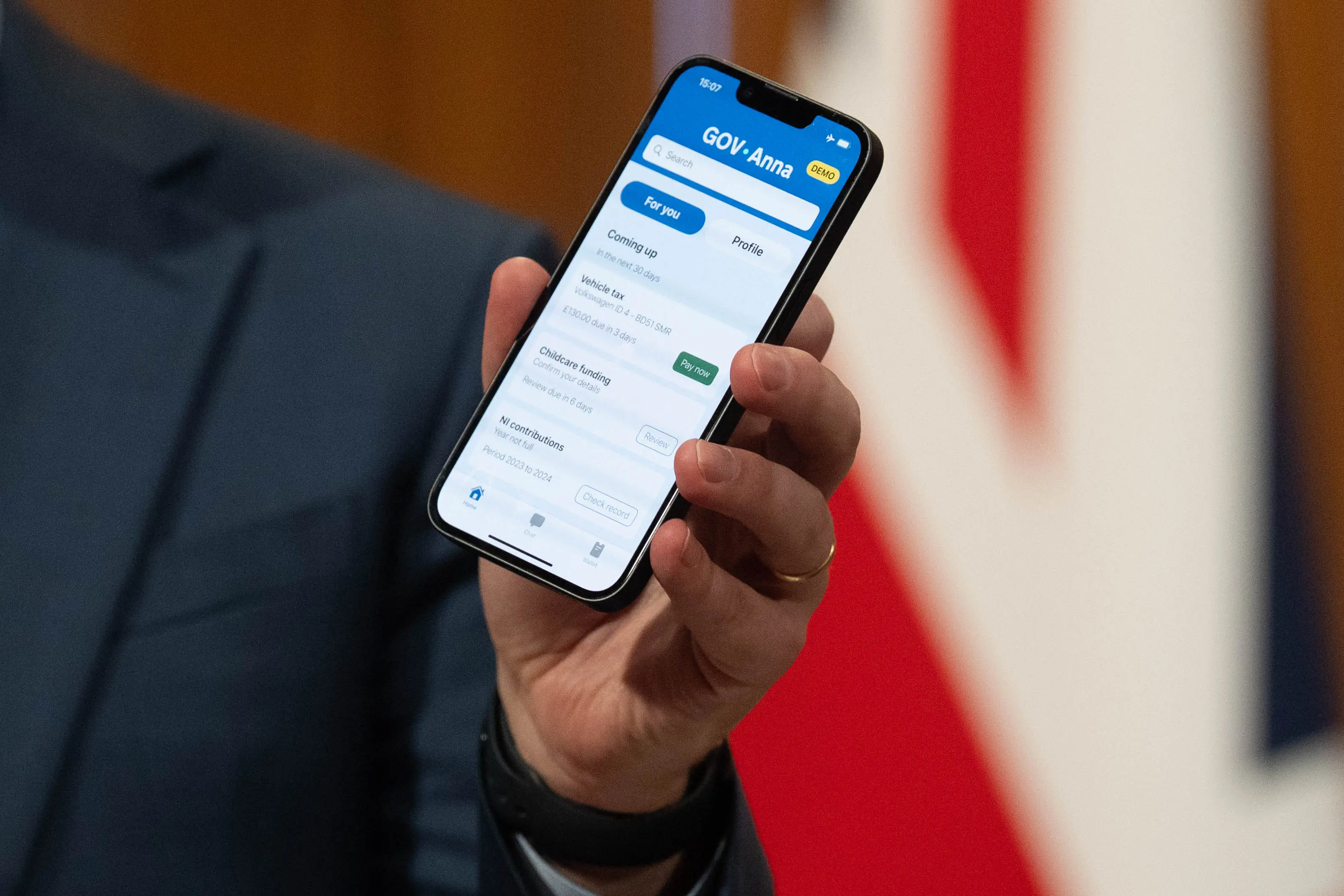 An example of a prototype of the "Government by app" underpinned by digital ID as shown earlier this year.