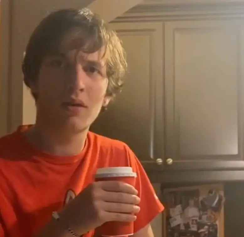 This man is clearly horrified at the discovery.