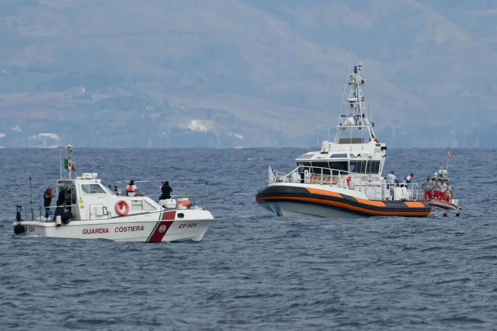 The yacht sank at around 5.00am local time on Monday (19 August) after coming into contact with a tornado. (ALBERTO PIZZOLI/AFP via Getty Images)