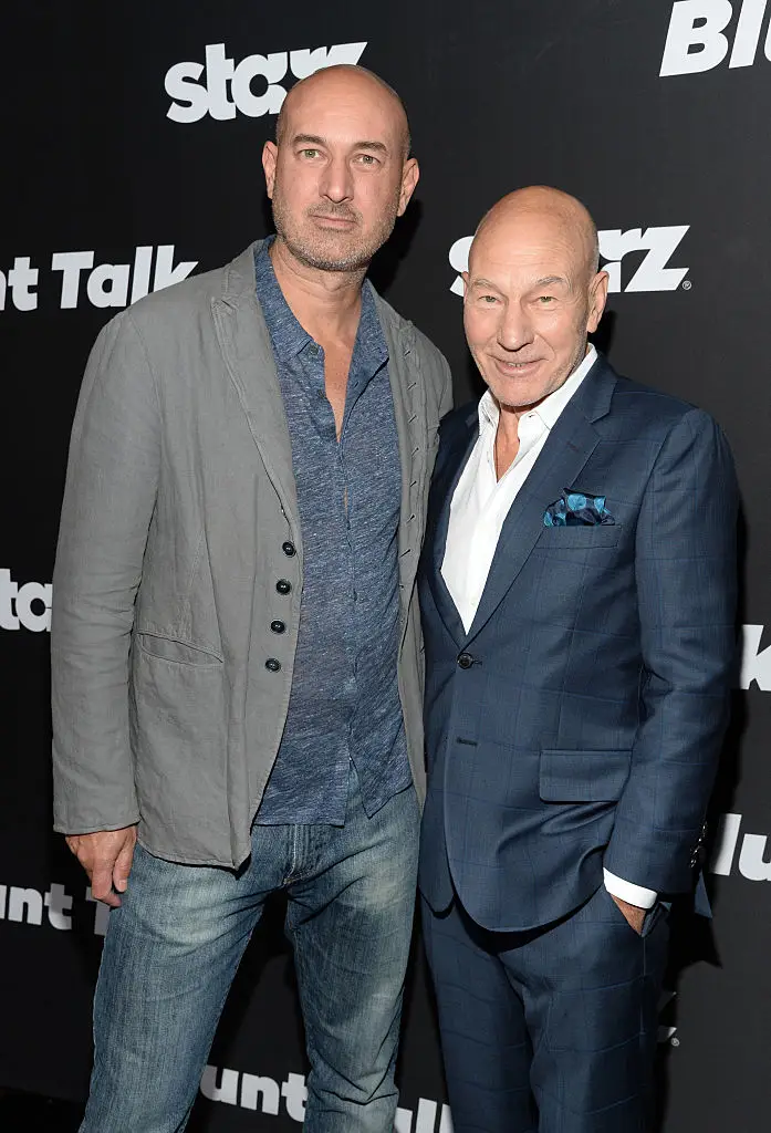 Stewart pictured with his son Daniel in 2015 (Michael Kovac/Getty Images for STARZ)