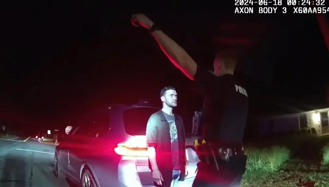 Footage shows how the singer struggled to perform sobriety tests (Sag Harbor Police Department)