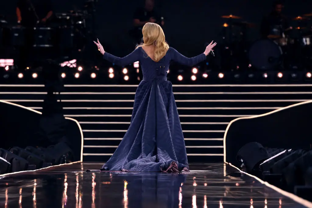 There may have been complaints about the view, but there were none about the performance. (Kevin Mazur/Getty Images for AD)