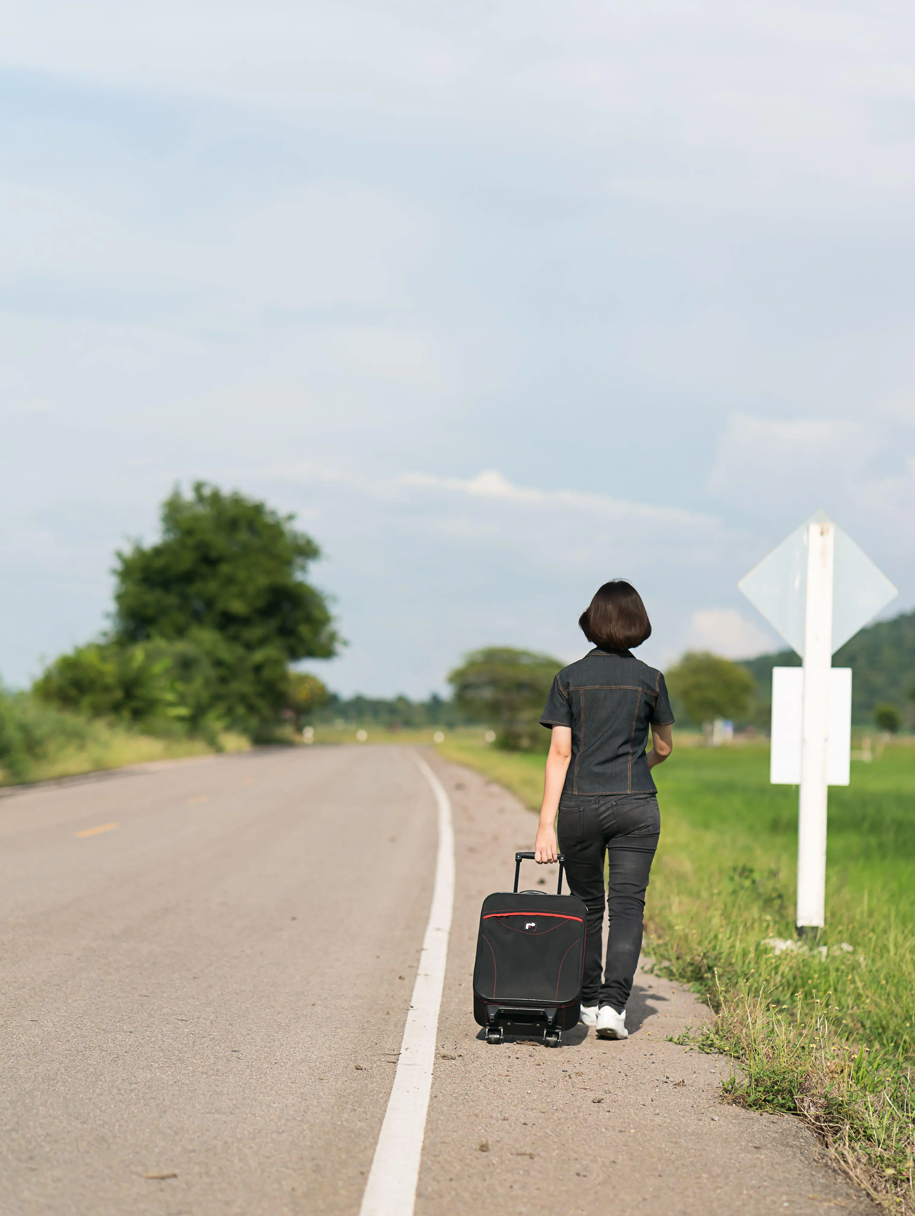 She had to walk 20 kilometres for help (stock photo).