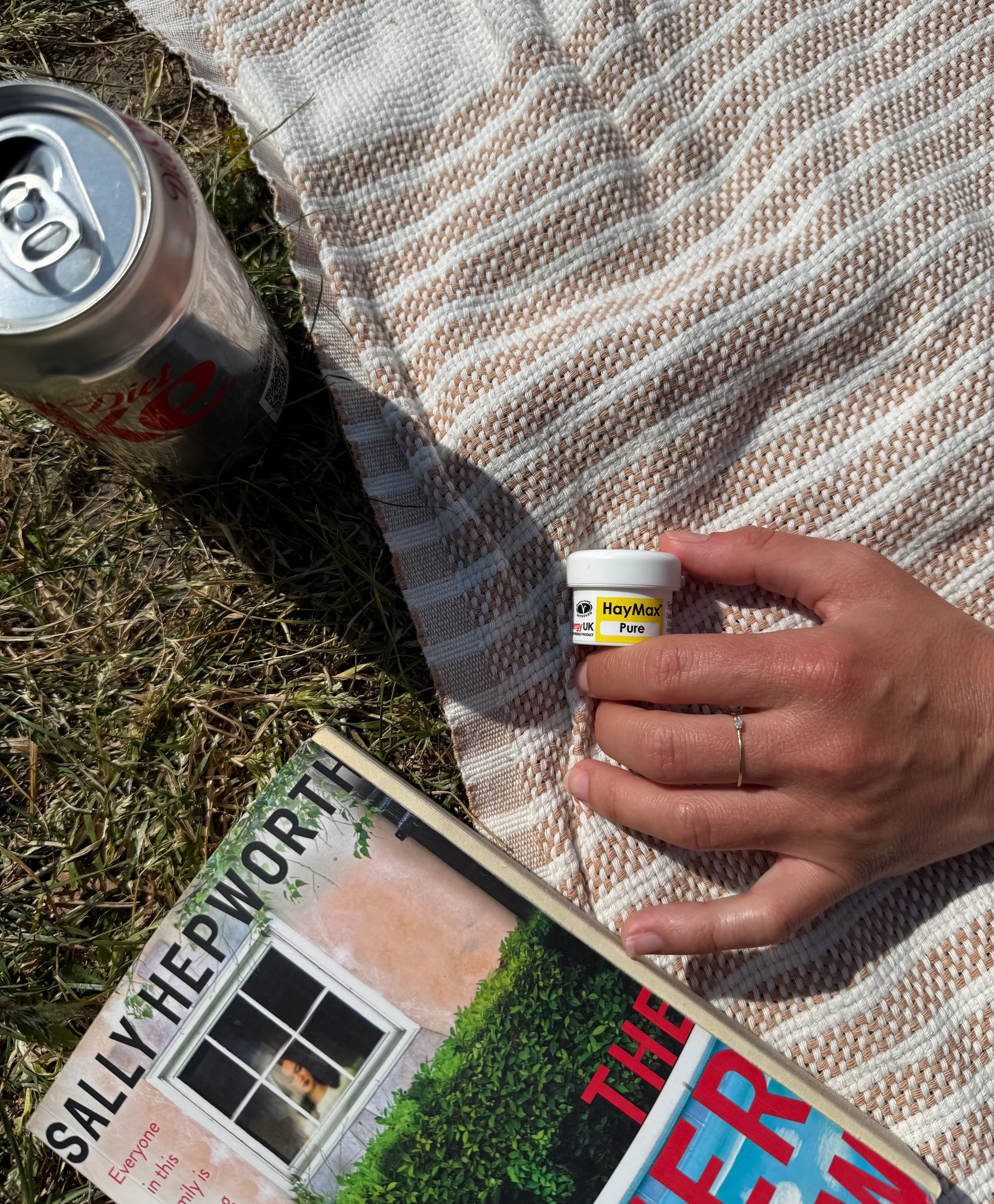 The hay fever balm easily fits into your bag for summer days out 