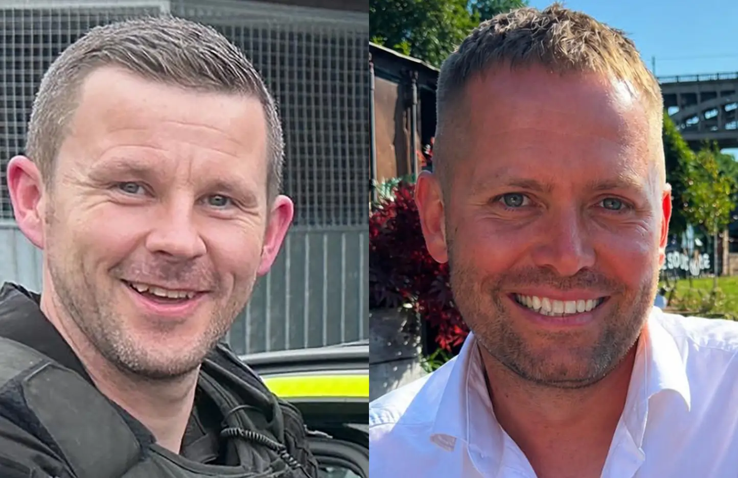 Pc Tom Clough (left) and PC Matthew Blades (Cleveland Police)