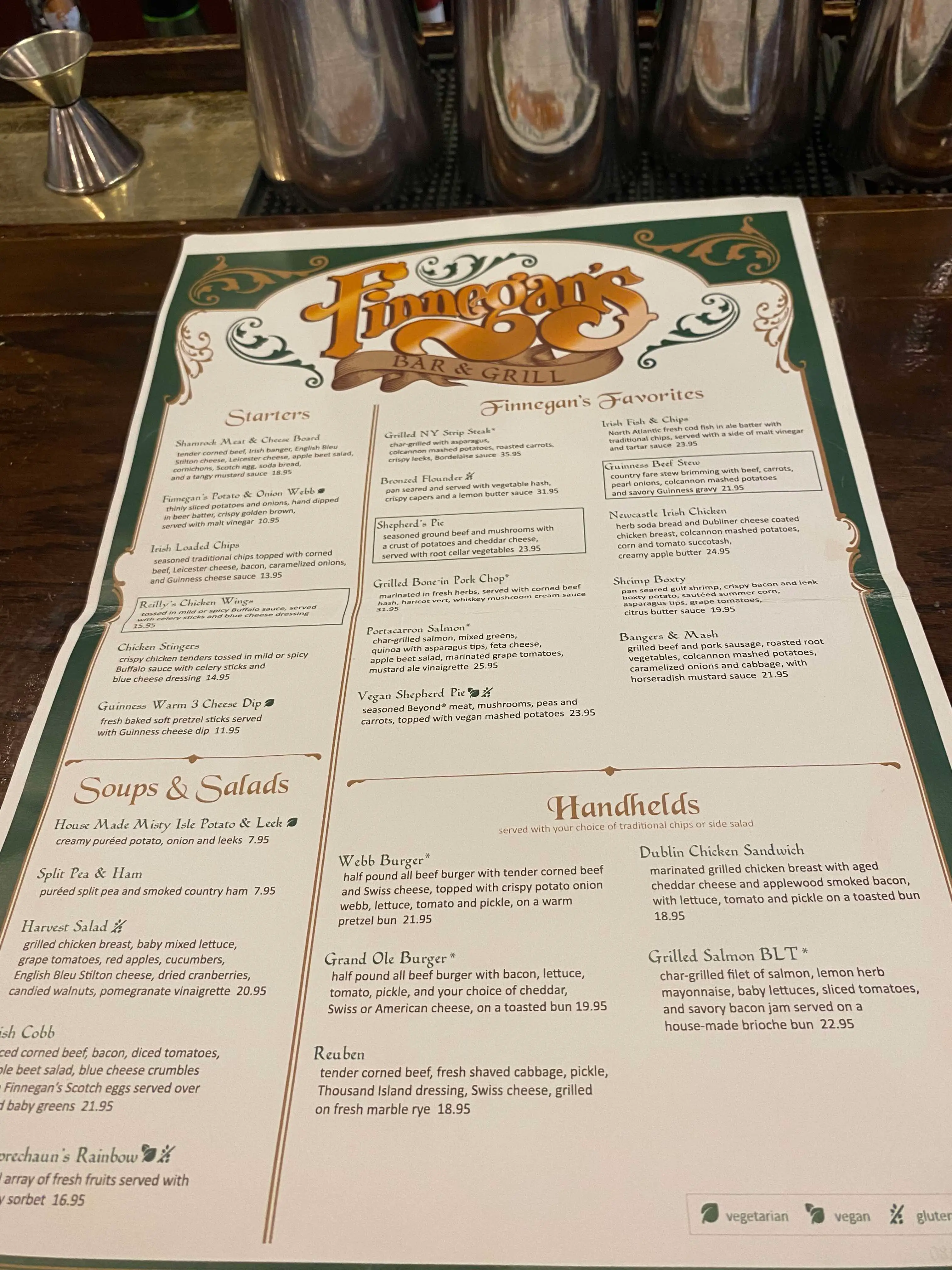 The menu offers some Irish classics (LADbible)