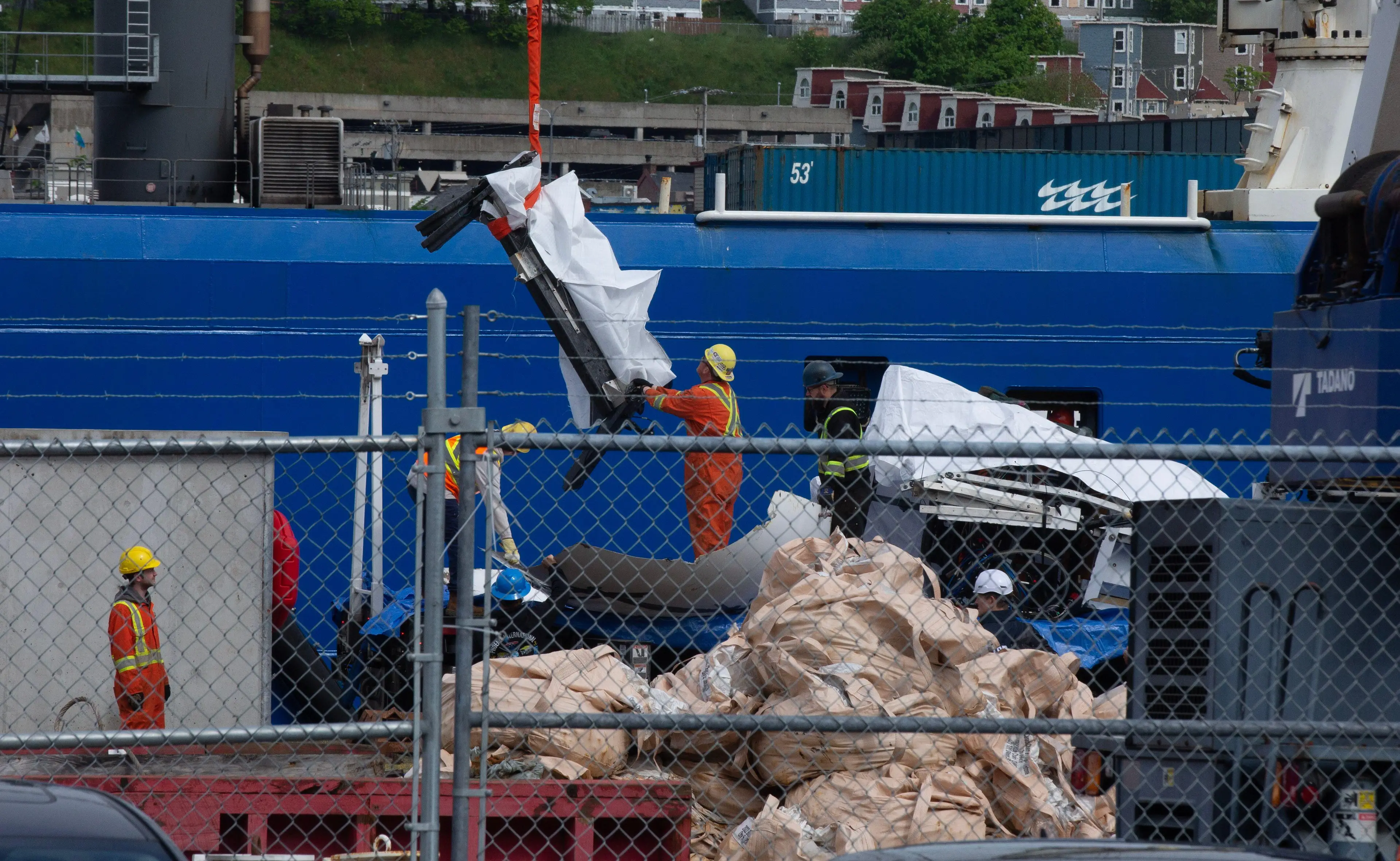 The wreck was pulled out by the US Coast Guard.