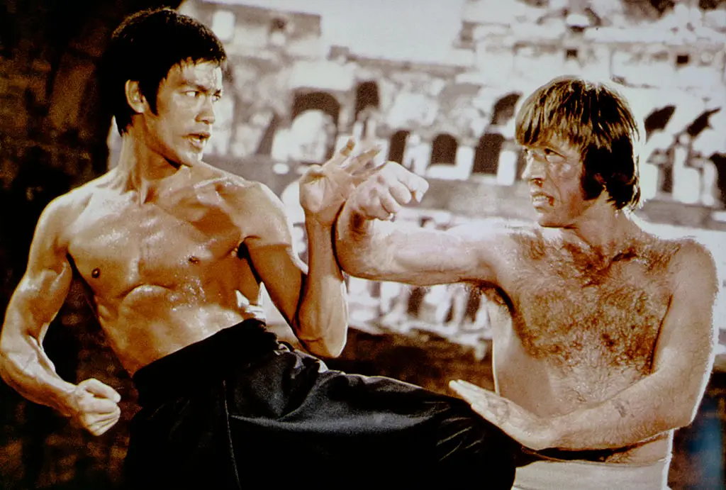Bruce Lee and Chuck Norris. (Concord Productions Inc./Golden Harvest Company/Sunset Boulevard/Corbis via Getty Images)