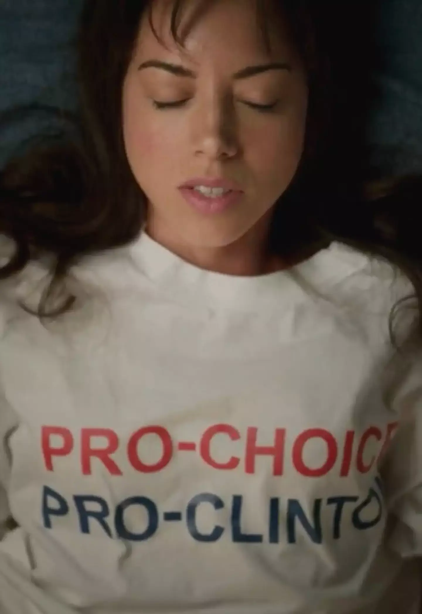 This other part of the movie has her doing it for real, and she'd been expecting the camera to artfully cut away. (CBS Films)