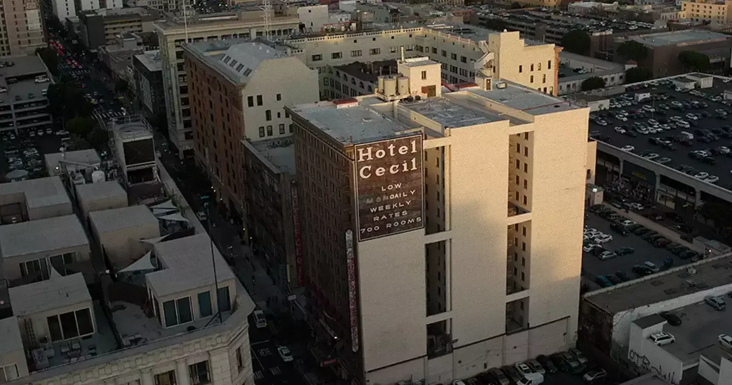 Netflix's 2021 docuseries The Vanishing at the Cecil Hotel follows the death of the Canadian student (Netflix)
