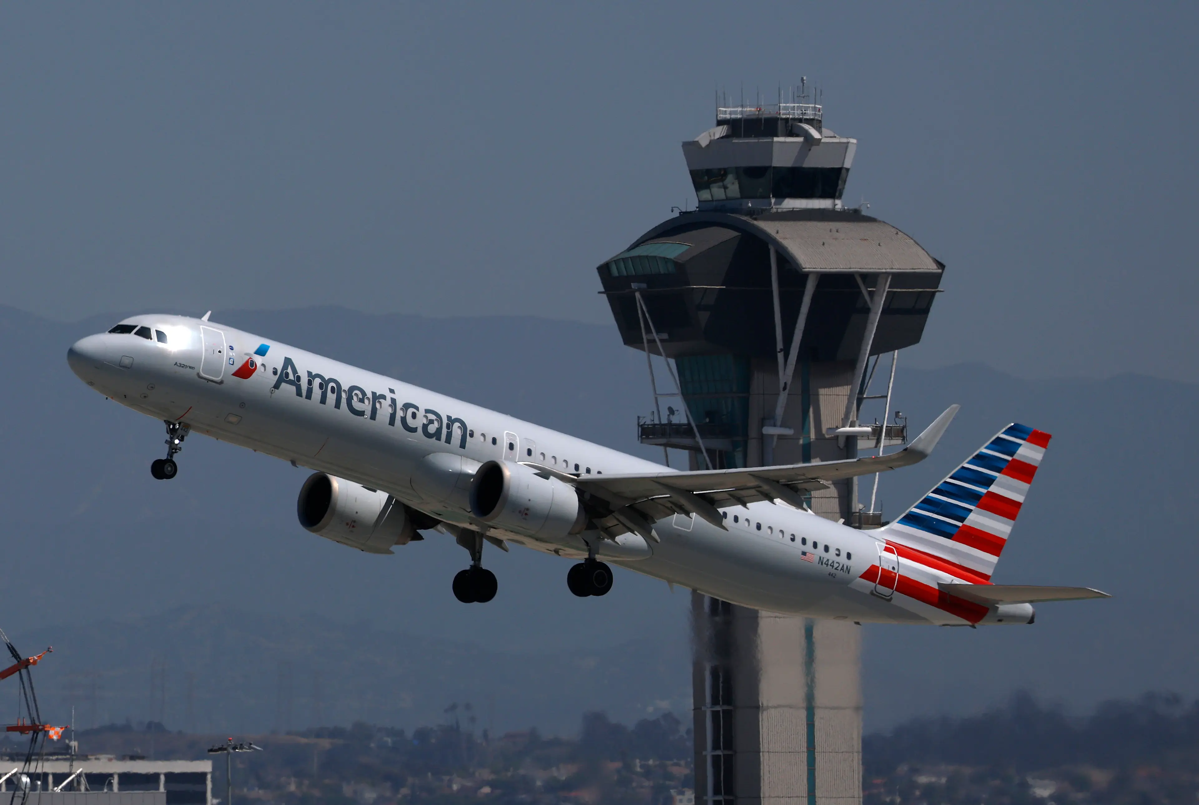 American Airlines described Lundeen - who has since lost his job - as a 'disruptive customer' (Justin Sullivan/Getty Images)