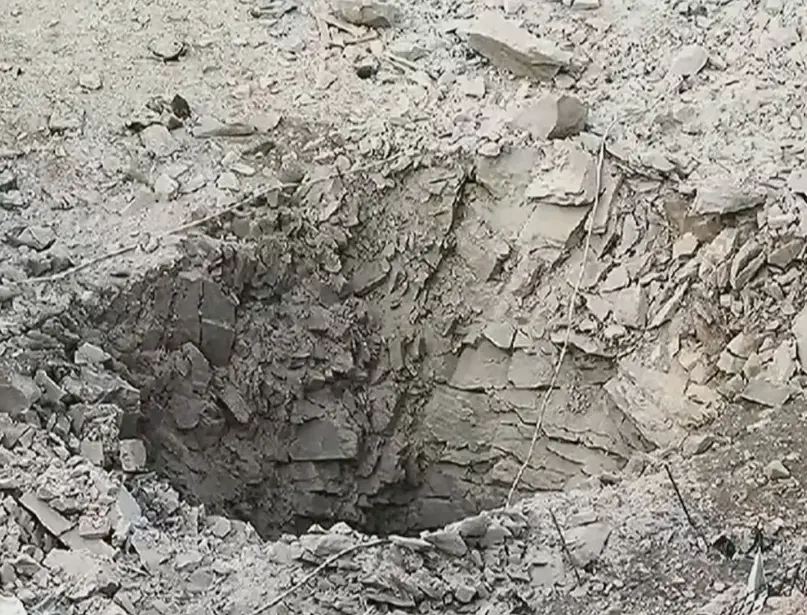 The Pentagon's video showed the impact of their bombs (Department of Defense)