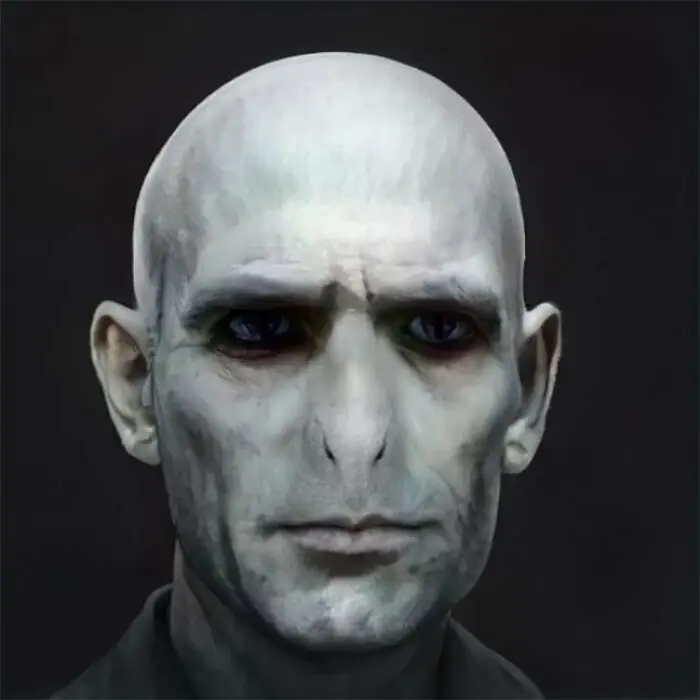 Voldemort looked virtually identical to the film adaptation.