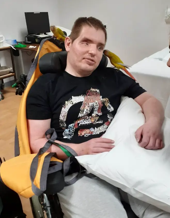 Adam said his brother's face was crushed in the accident.