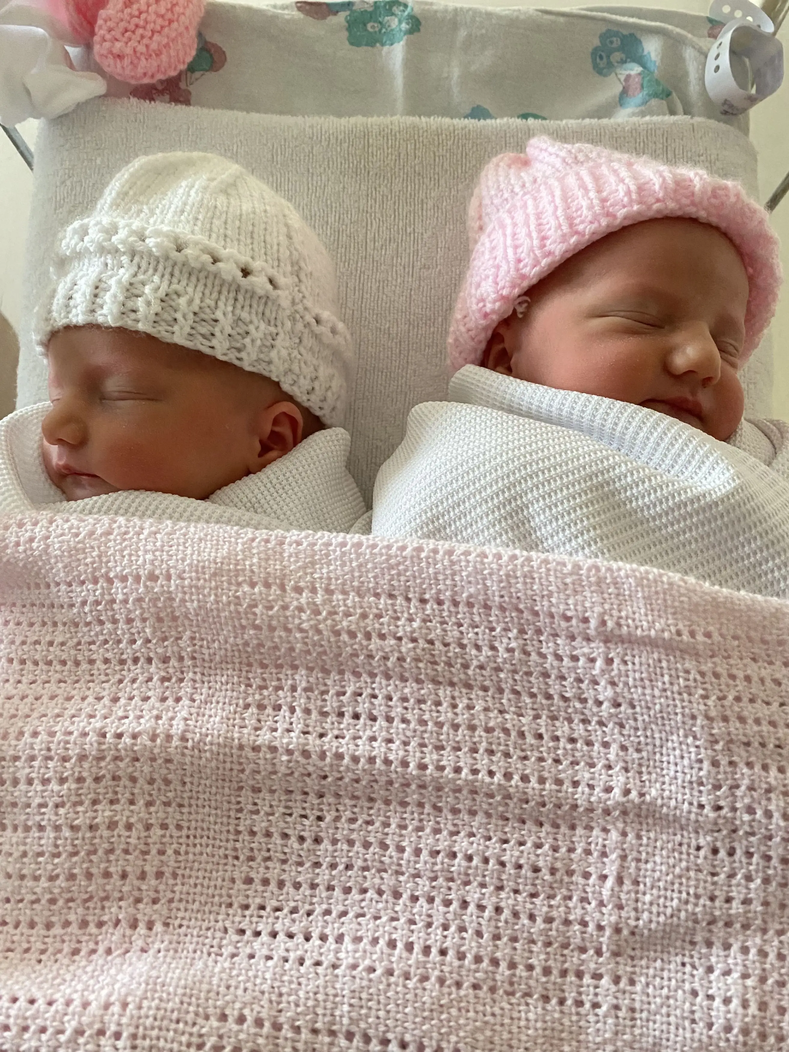 Identical twins Charlotte and Rose were born in February this year (Kennedy News and Media)
