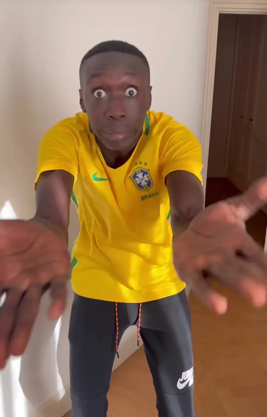 The TikToker has a huge following despite never saying a word. (TikTok/@khaby.lame)