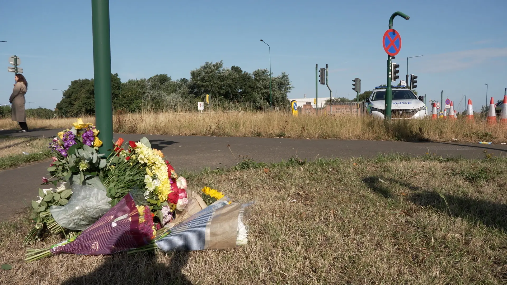 Tributes at the scene (Richard McCarthy/PA Wire)