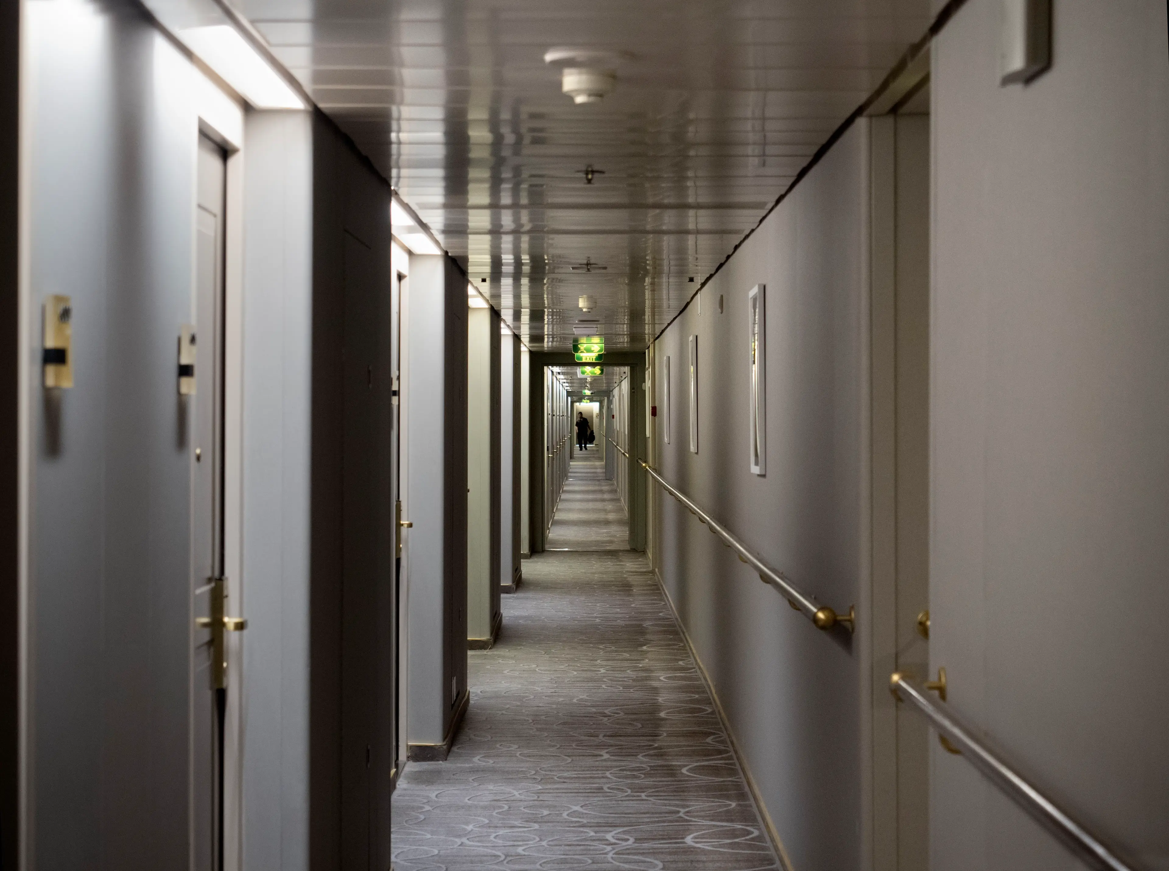Cruise ship corridor. (Horacio Villalobos/Corbis via Getty Images)