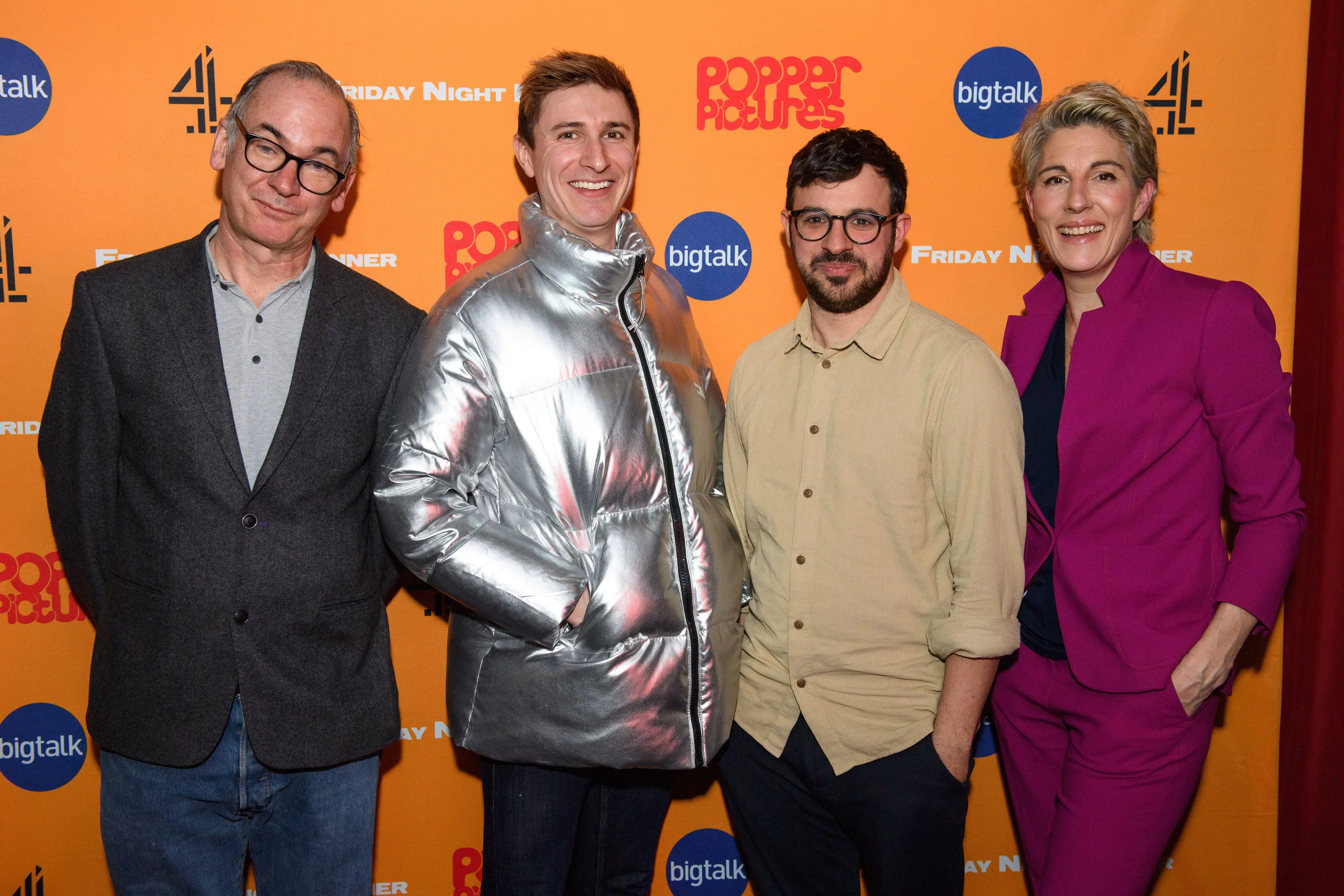 Paul Ritter, Tom Rosenthal, Simon Bird and Tamsin Greig attending a screening of Friday Night Dinner.
