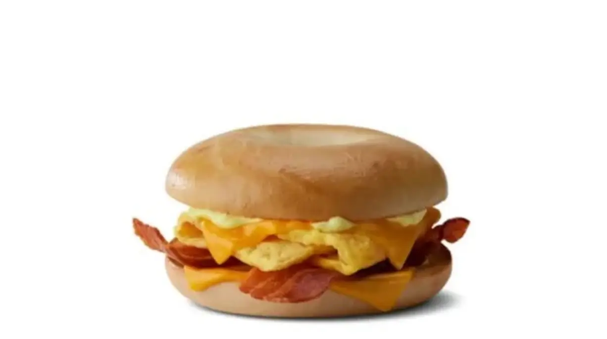 McDonald's breakfast bagel. McDonald's