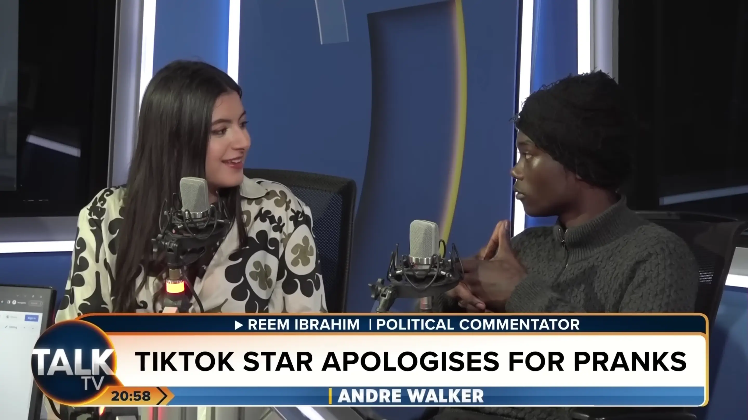 Mizzy staring at Reem Ibrahim.