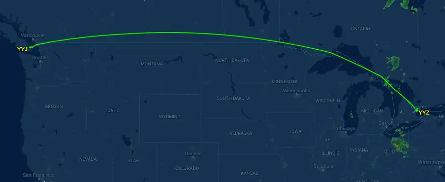 The flight went ahead the next day (Flight Aware)