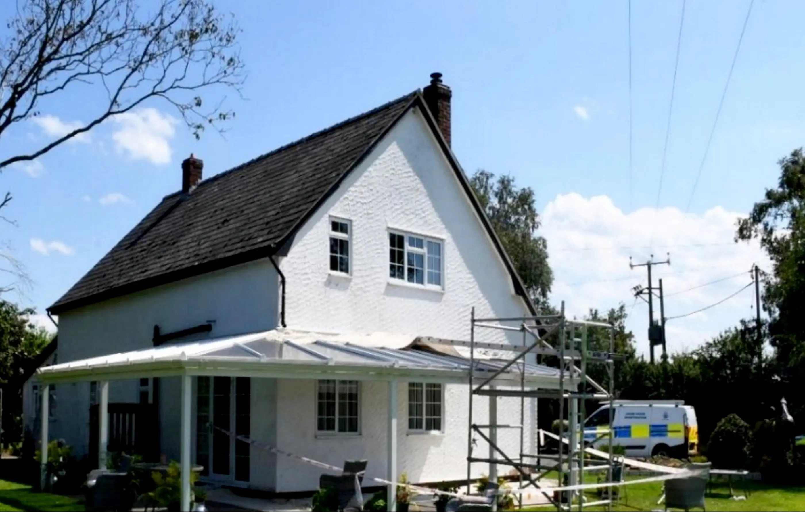 They had been painting the outside of the house when the tragedy happened (SWNS)