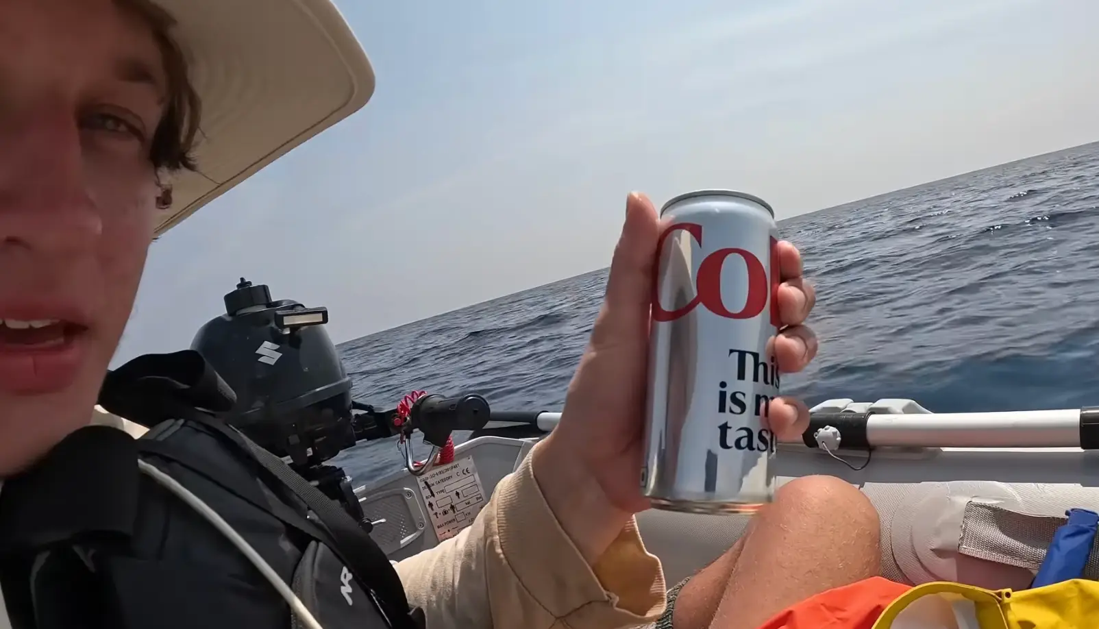 The YouTuber was arrested after traveling to the island with a can of Diet Coke (YouTube)
