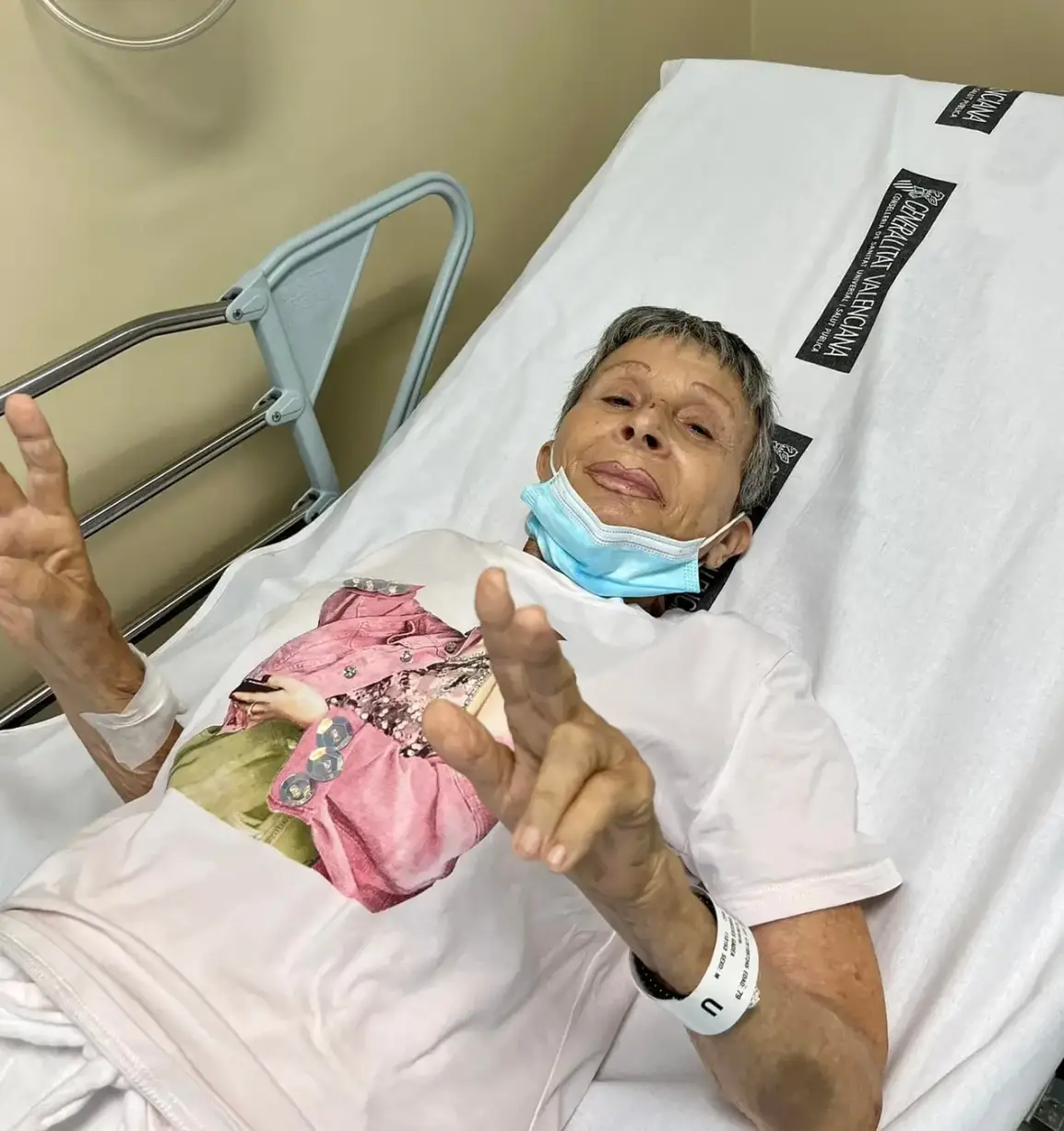 Vicky was hospitalised following a serious fall.