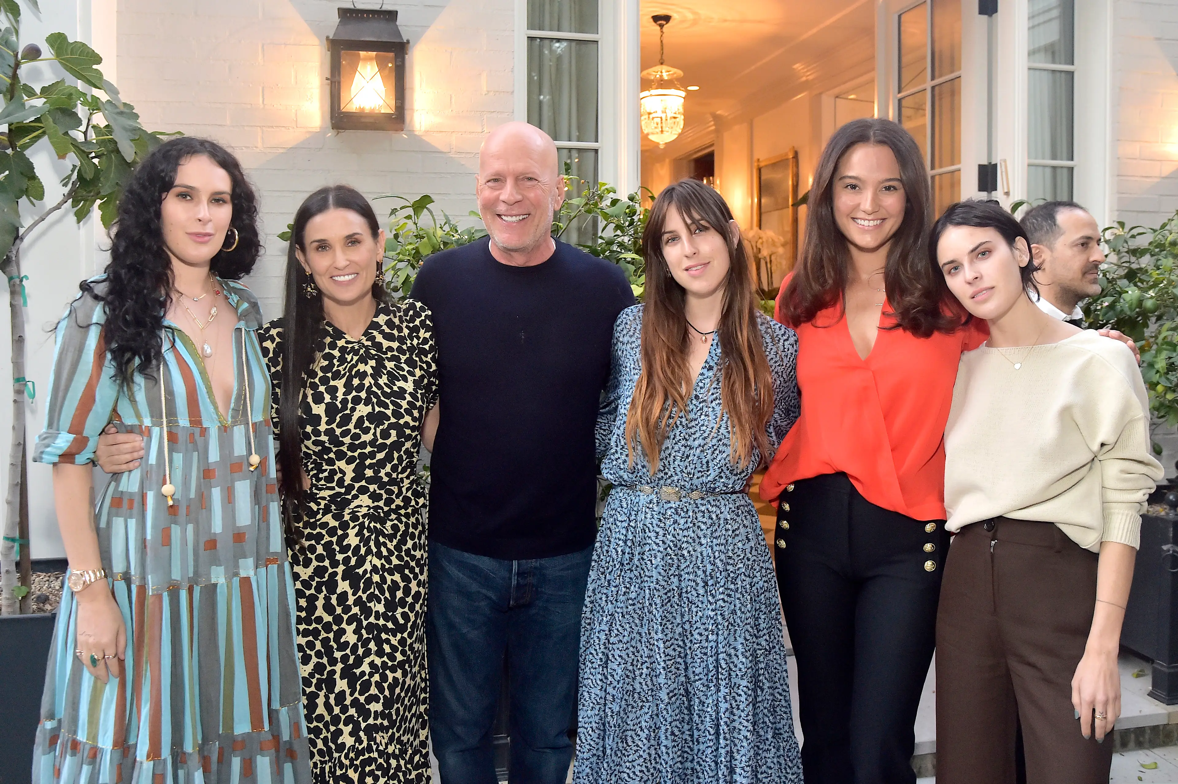 Bruce in 2019 with his Emma, Demi and his three eldest daughters. (Phil Faraone/VMN18/Getty Images For Comedy Central)