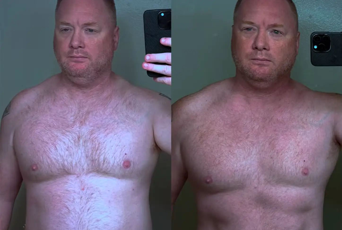 YouTuber Dizzll TV showed the difference after four weeks on the experimental drug (YouTube/DizzllTV)