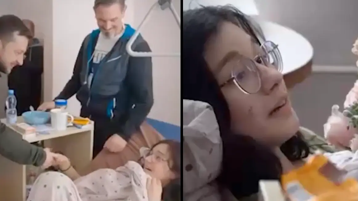 Wounded Ukrainian Tells Zelenskyy He's A TikTok Star
