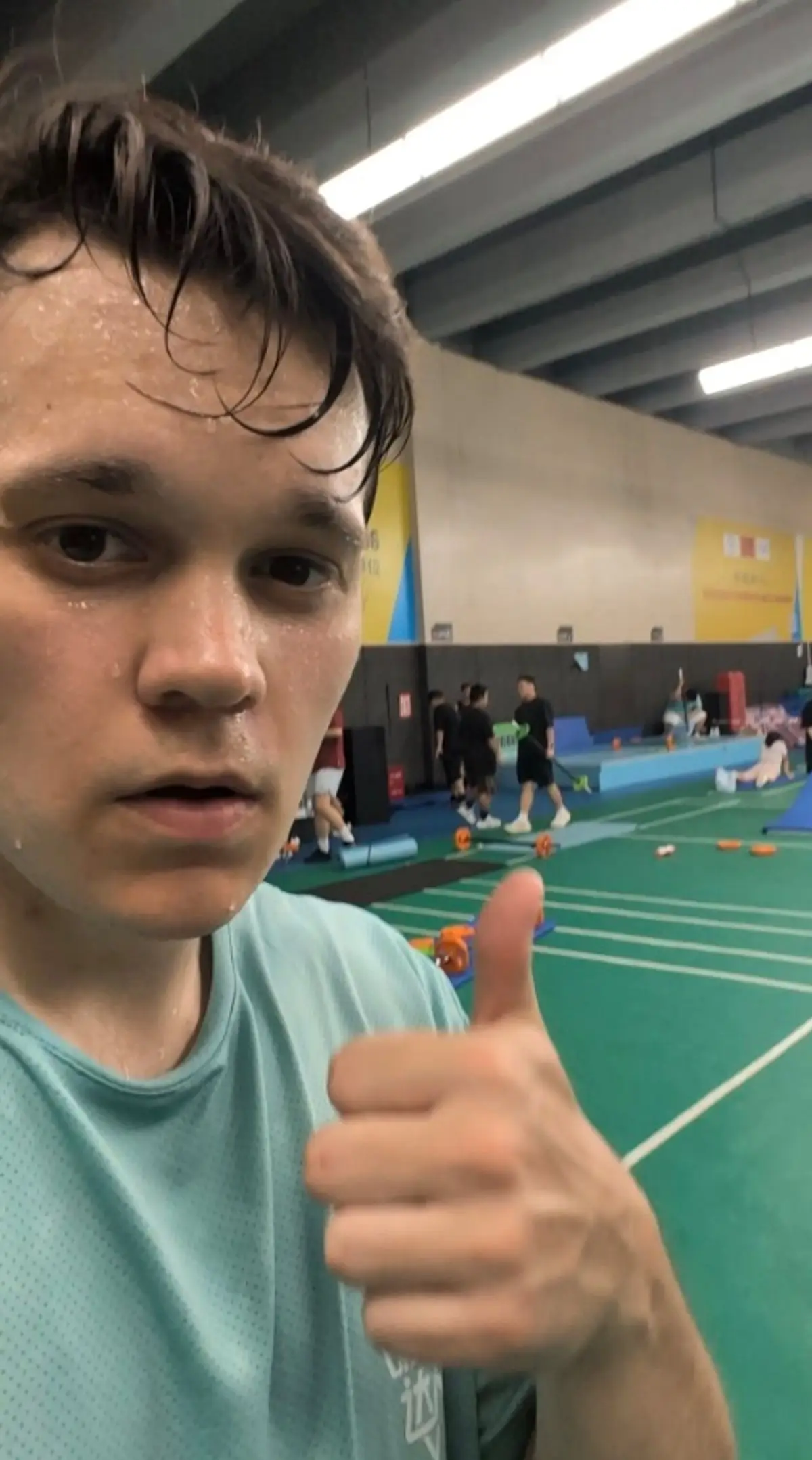 André Helgesen, from Sweden, quit his job to travel to a ‘fat camp’ in China (TikTok/@imhelgis)