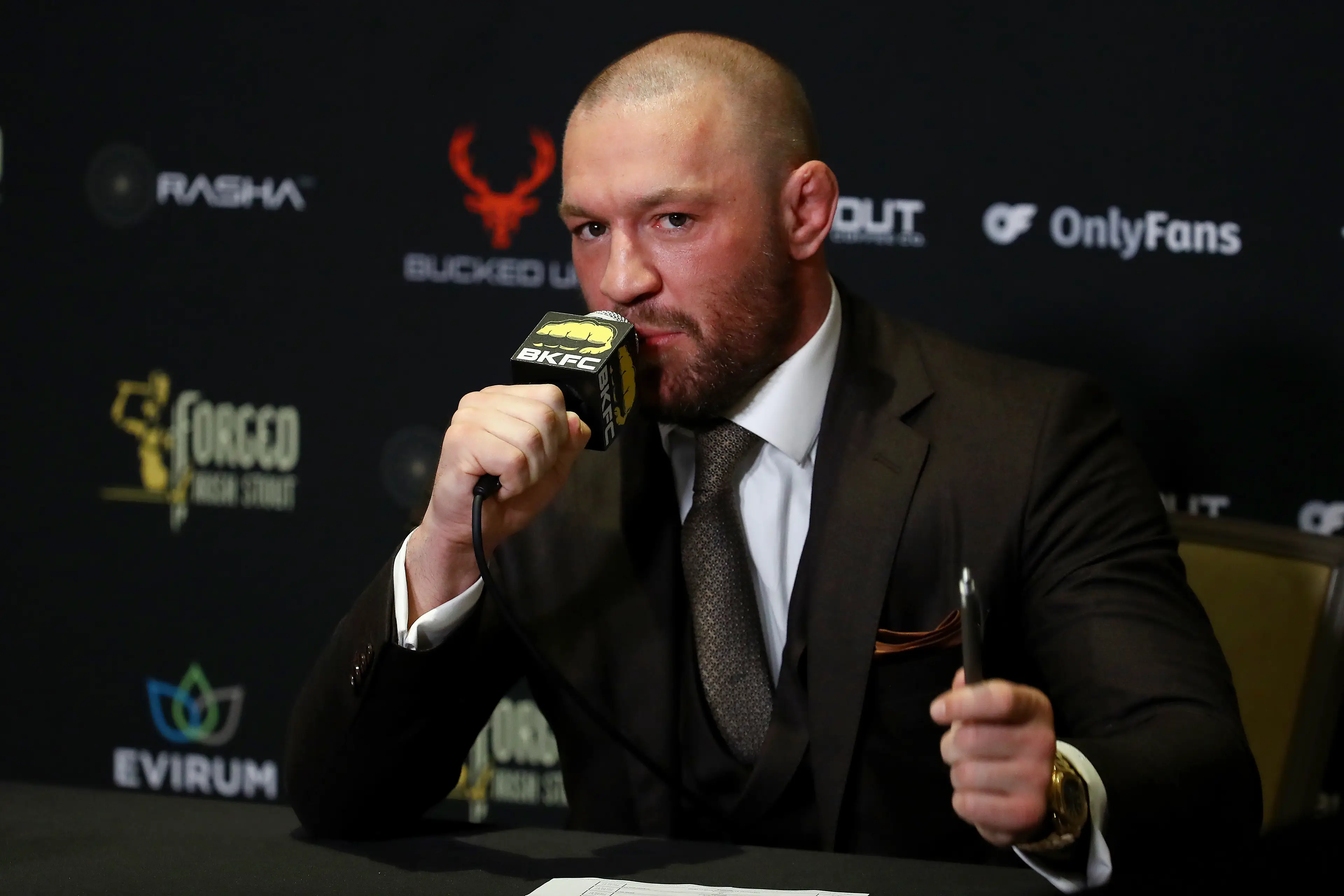 Conor McGregor has responded to the alleged X-rated snap on social media (Leonardo Fernandez / Getty Images)