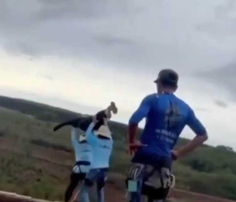 A woman was thrown of a bridge without a rope (NBC News)
