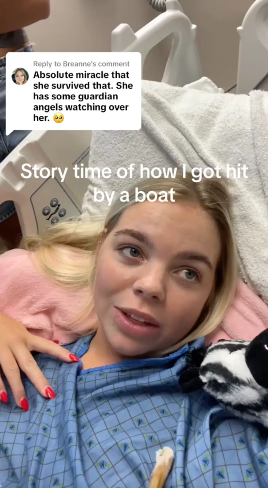 Kenzey Hunt, 20, opened up on the major tubing accident she survived.