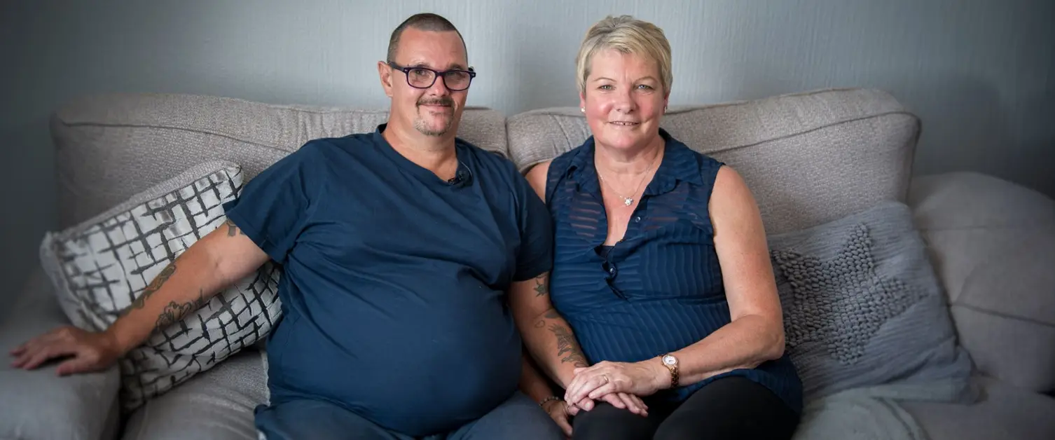 Andrew Eadie and his wife Julie (Cardiff and Vale University Health Board)