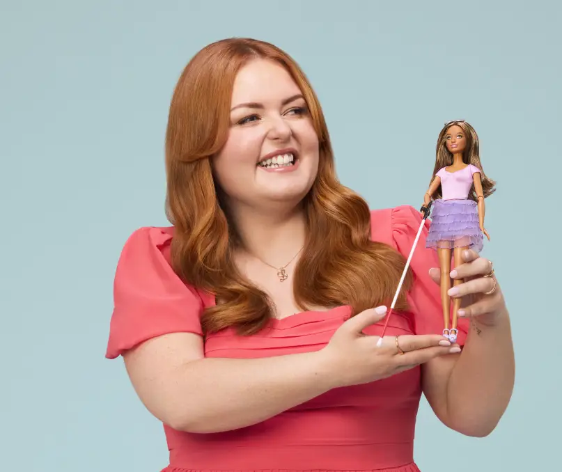 Disability activist Lucy Edwards said the new Barbie 'means everything to me'. (Mattel)
