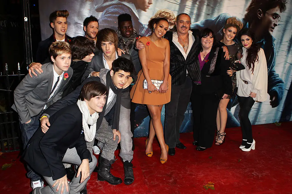 Wagner (centre right) alongside X Factor season 7 finalists (Dave Hogan/Getty Images)