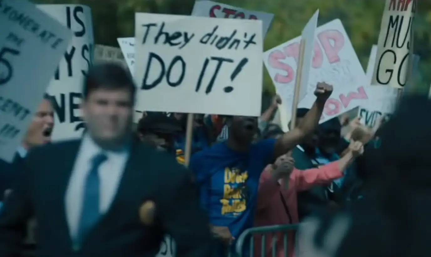 A lot of people protested the convictions of the five men.