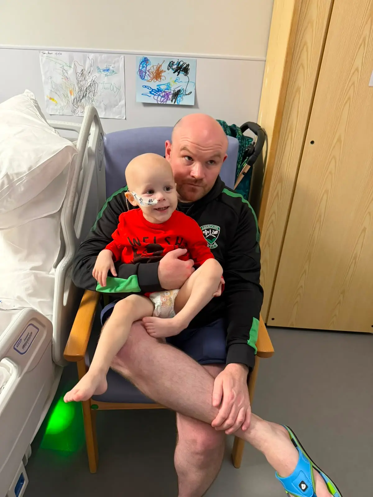 Sarah and Kramer spent almost a year living in hospital with Teddy, taking turns to be by his side (Sarah Sloman)